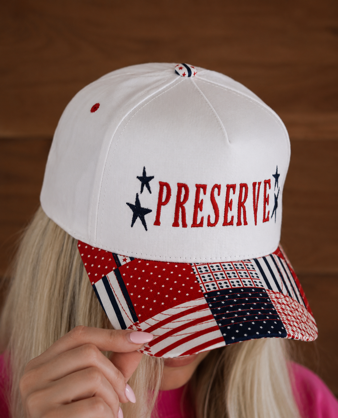 PRESERVE Red, White and Blue Hat